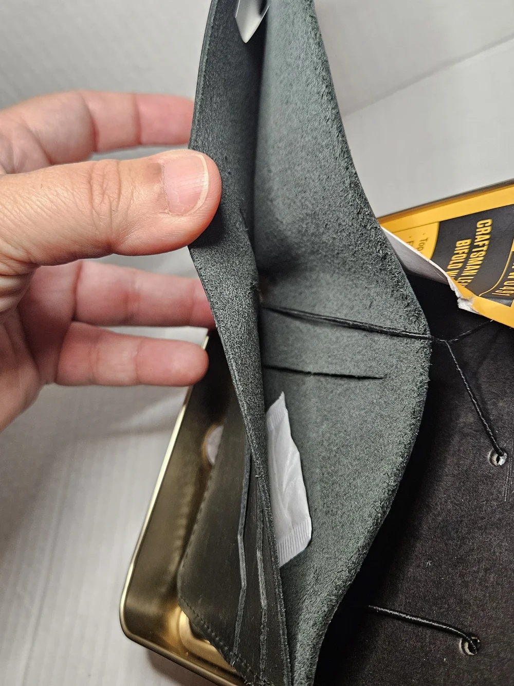 Carhartt Black Top-Grain Leather Bifold Card Wallet